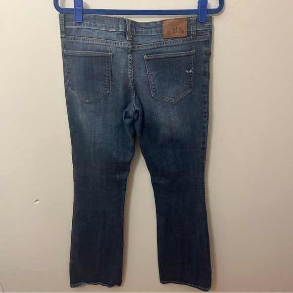 Shio Womens Cotton Whiskering Fading 5 Pocket Low Rise Bootcut Jeans Size 30 - Picture 8 of 13